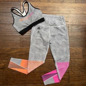 Adidas Peloton X HEAT.RDY 7/8 Length Leggings & Sports Bra